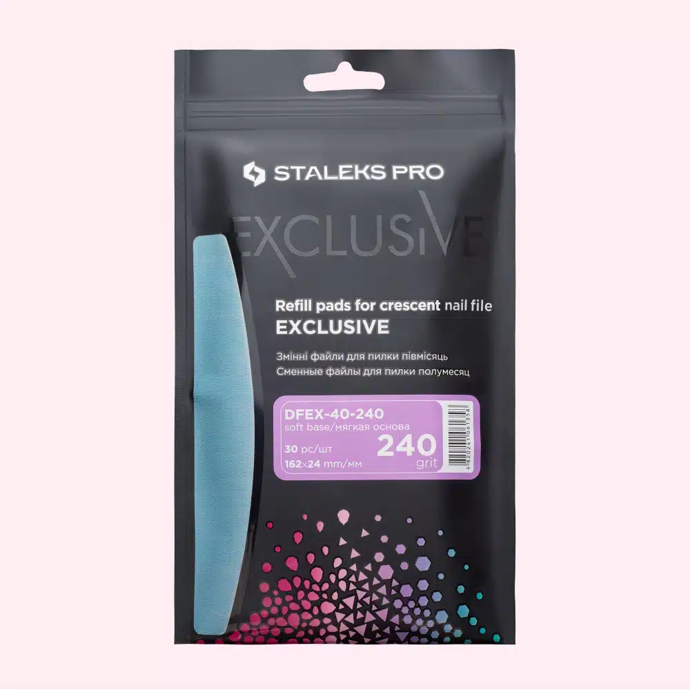 Exclusive 40 vervangbare vijlen soft base 240 grit 30st. Exclusive 40 vervangbare vijlen soft base 240 grit 30st.