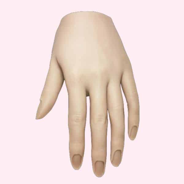 Virgin Nails siliconen oefenhand LINKS