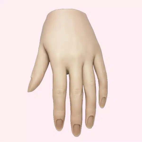 Virgin Nails siliconen oefenhand LINKS