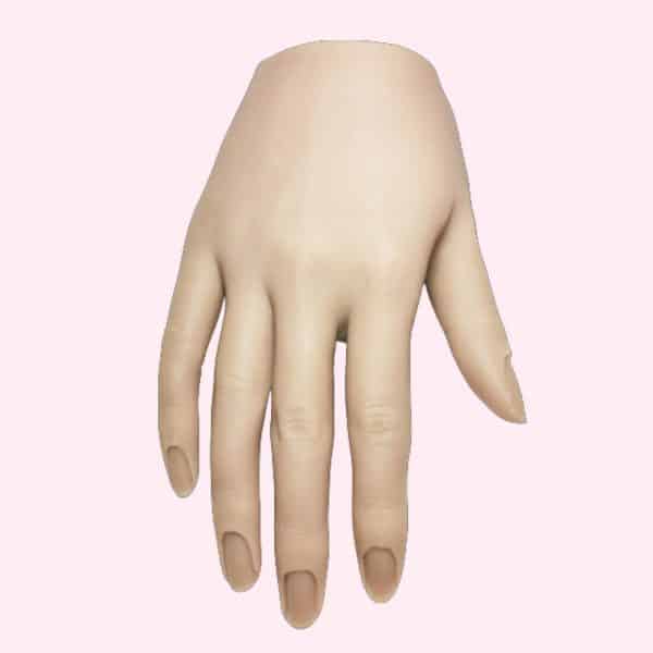 Virgin Nails siliconen oefenhand RECHTS