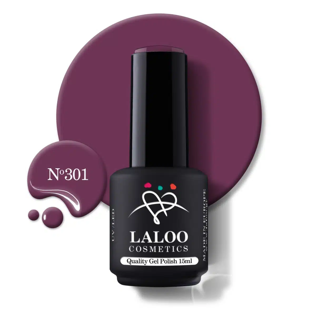 Laloo Gelpolish Mulberry No.301 - 15ml Laloo Gelpolish Mulberry No.301 - 15ml