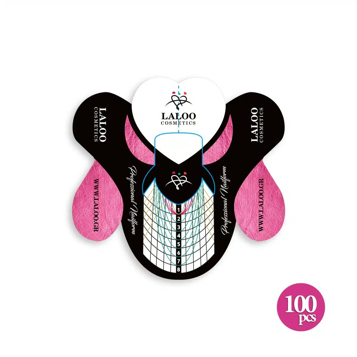 Laloo Professional Nail Forms Fuchsia 100st.