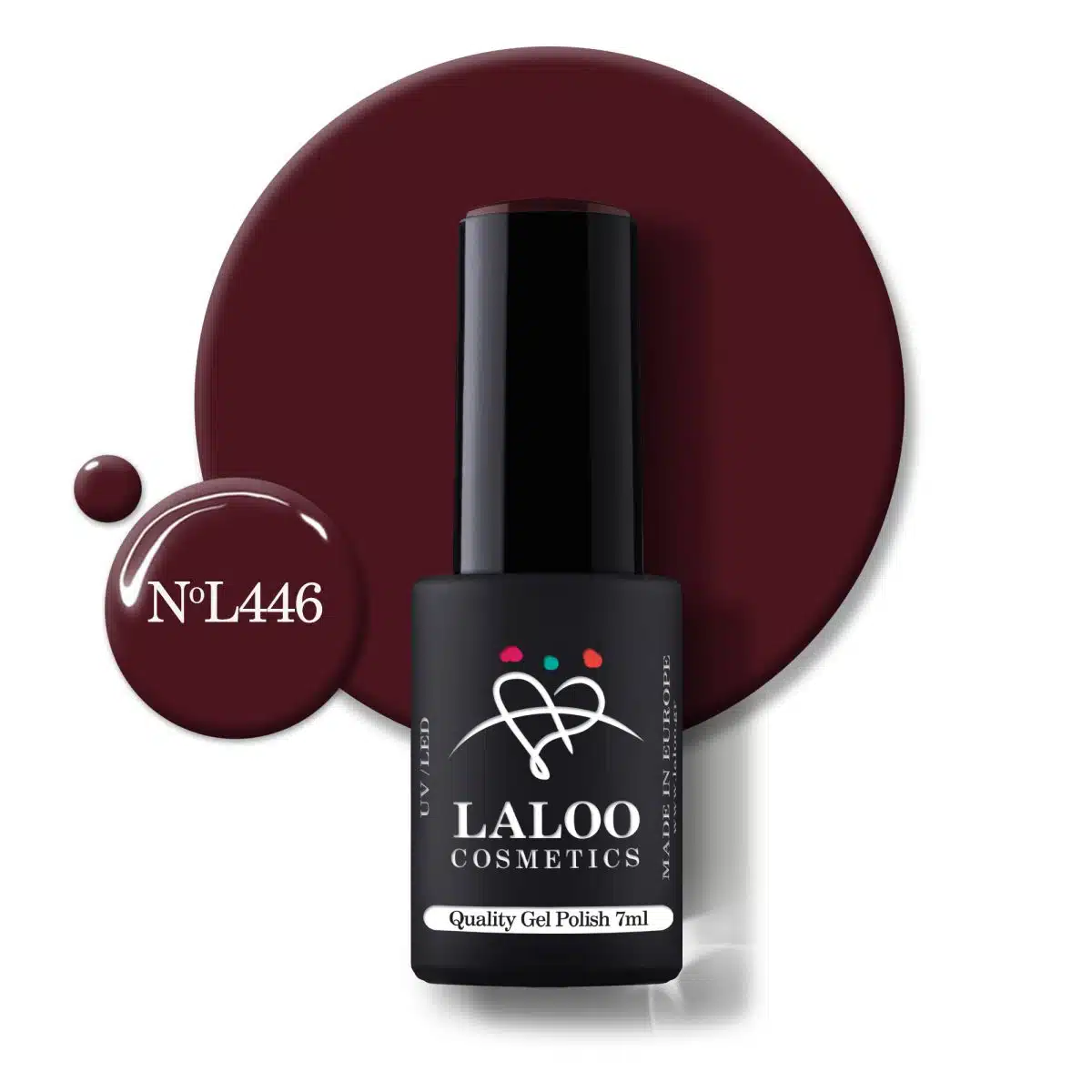 Laloo Gelpolish Dark Red Brown no.446 - 7ml