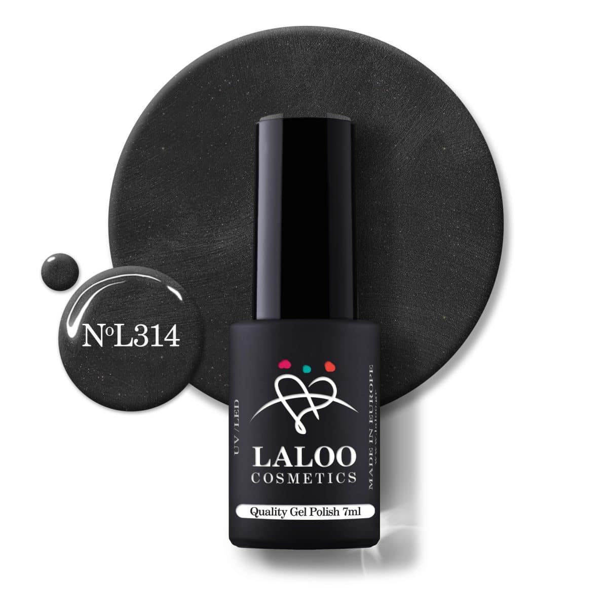 Laloo Gelpolish Holo Graphite Grey no.314 - 7ml