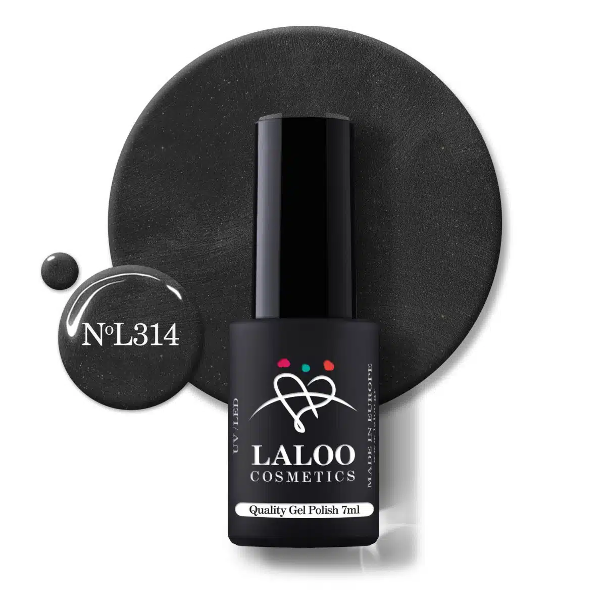 Laloo Gelpolish Holo Graphite Grey no.314 - 7ml