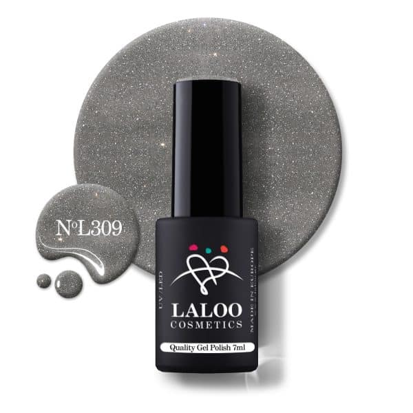 Laloo Gelpolish Iron Grey Glitter no.309 - 7ml