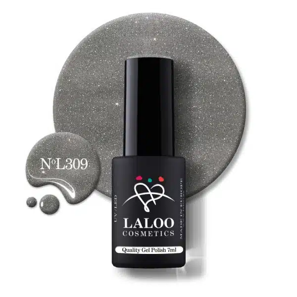 Laloo Gelpolish Iron Grey Glitter no.309 - 7ml