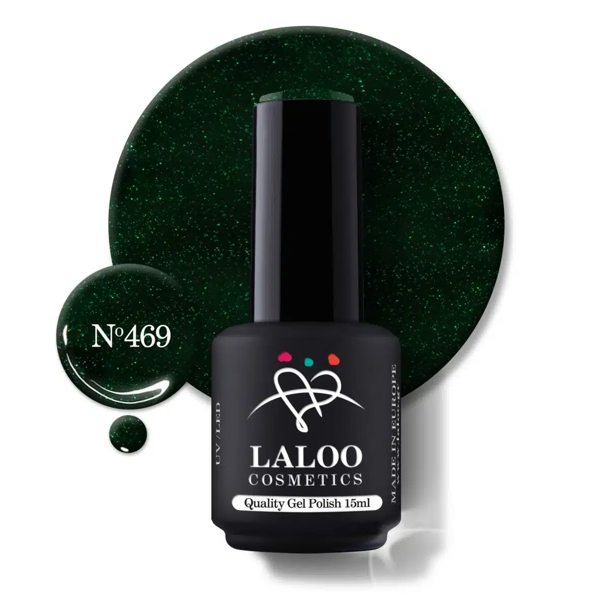 Laloo Gelpolish Shimmering Forest Green no.469 - 15ml