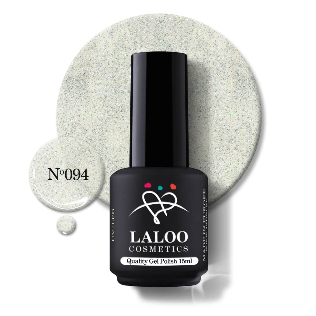 Laloo Gelpolish Silver Holo Glitter no.94 - 15ml