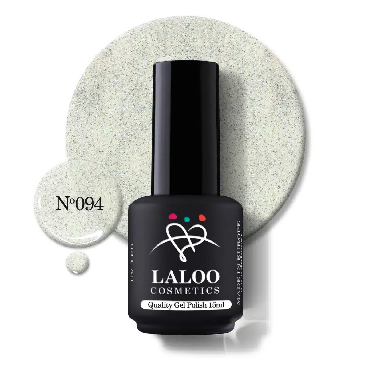 Laloo Gelpolish Silver Holo Glitter no.94 - 15ml