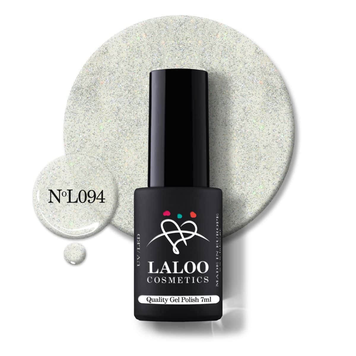 Laloo Gelpolish Silver Holo Glitter no.94 - 7ml