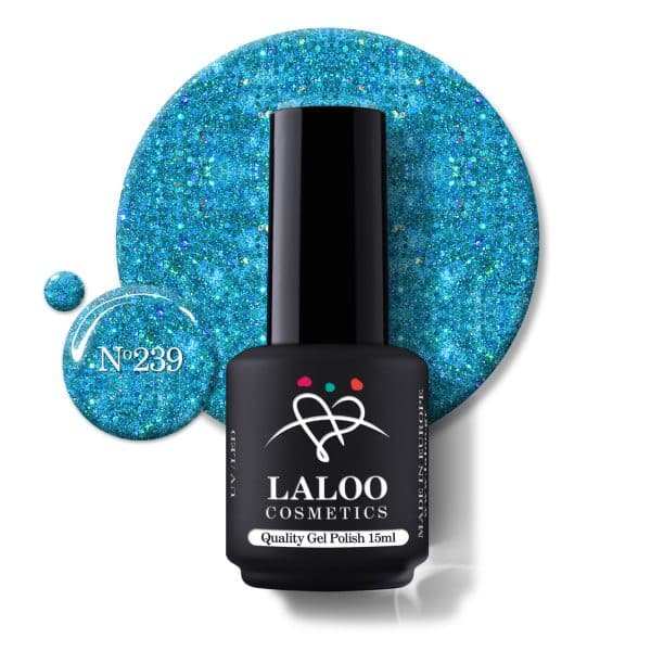 Gelpolish Turquoise Glitter no.239 - 15ml