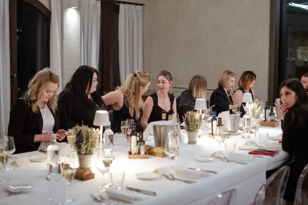 Celine bij het galadiner