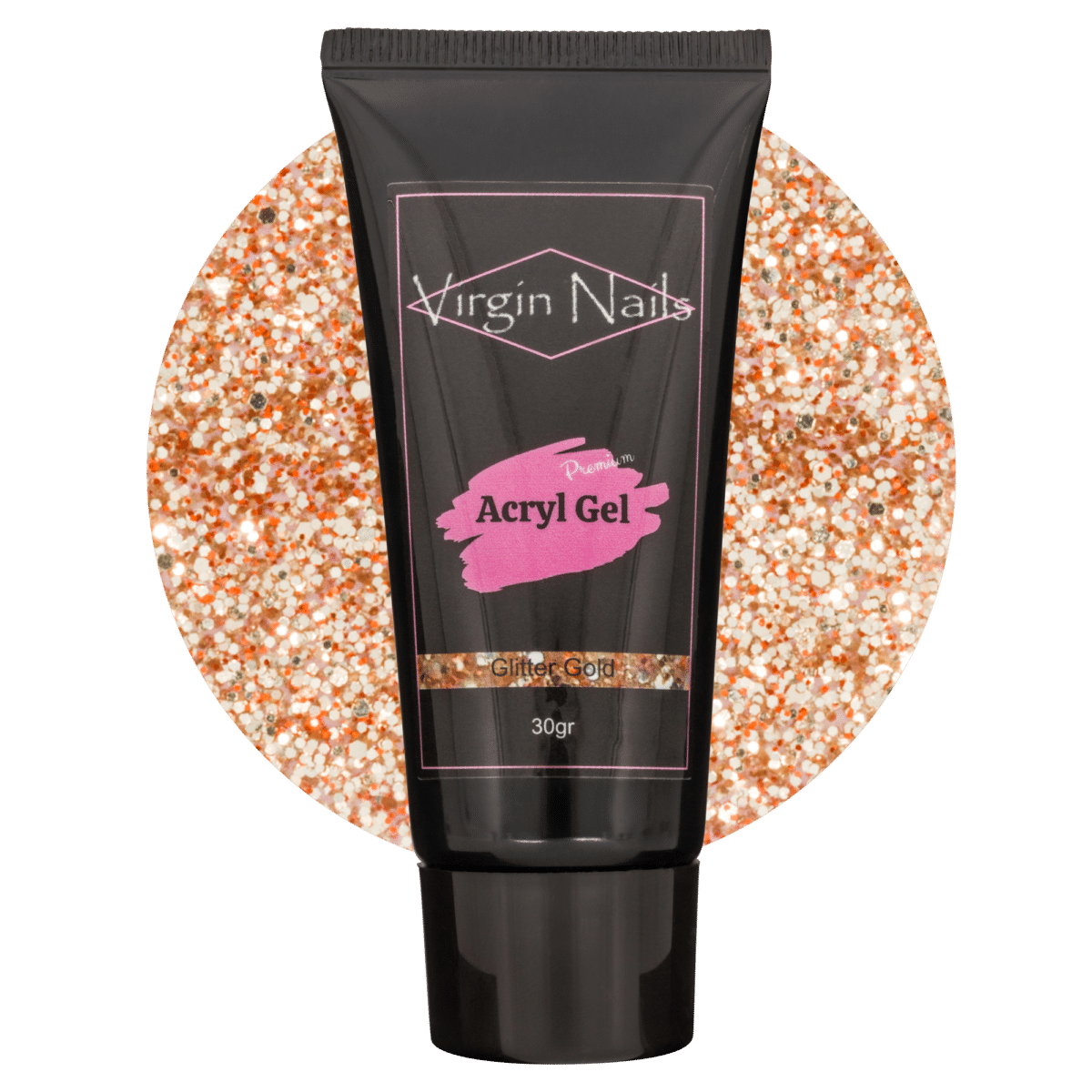 Virgin Nails Acryl Gel Premium "Glitter Gold" 30gr