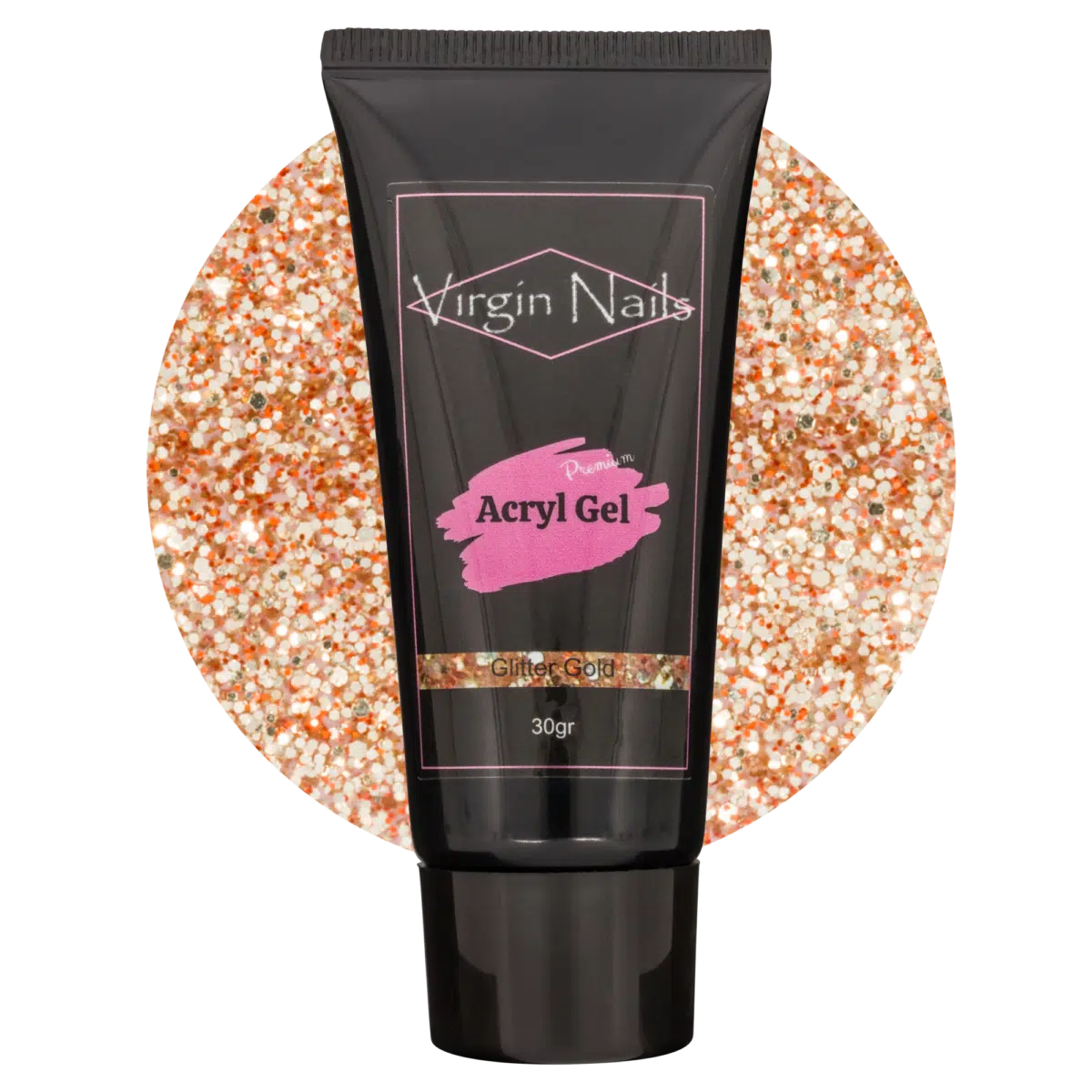 Virgin Nails Acryl Gel Premium "Glitter Gold" 30gr