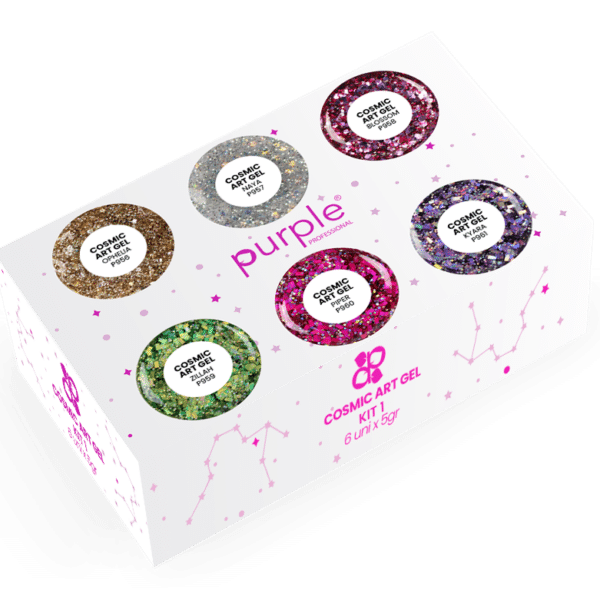 Purple Professional Cosmic Art Gel - Kit 1
