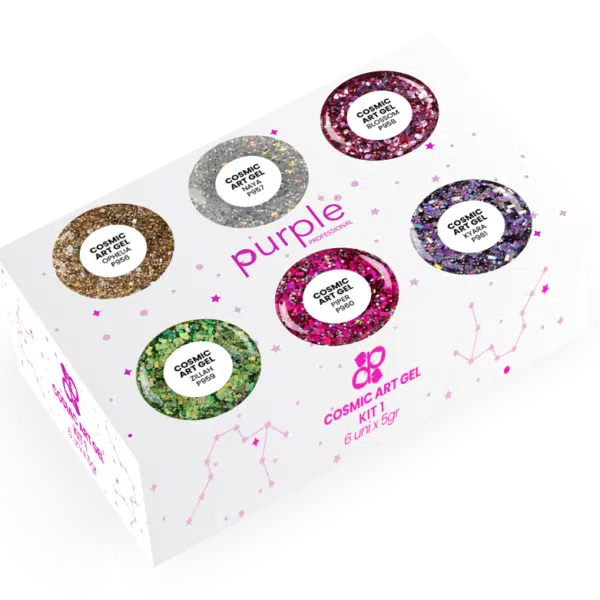 Purple Professional Cosmic Art Gel - Kit 1