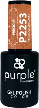Purple Professional Gel Polish Precious Golden Cooper 10ml (P2253)