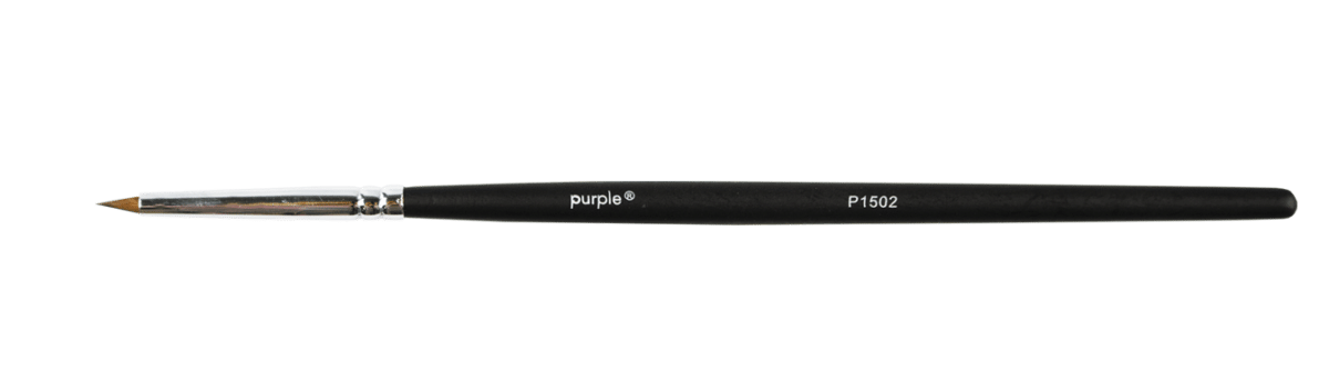 Purple Professional Nail Art Brush Kolinsky (wooden handle)