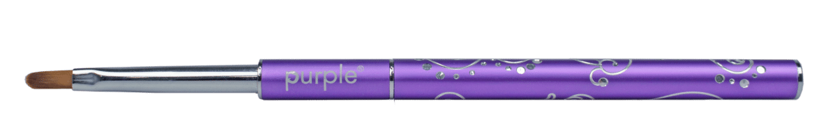 Purple Professional Nylon Gel Brush #2 Oval (metalen handle) (P580)