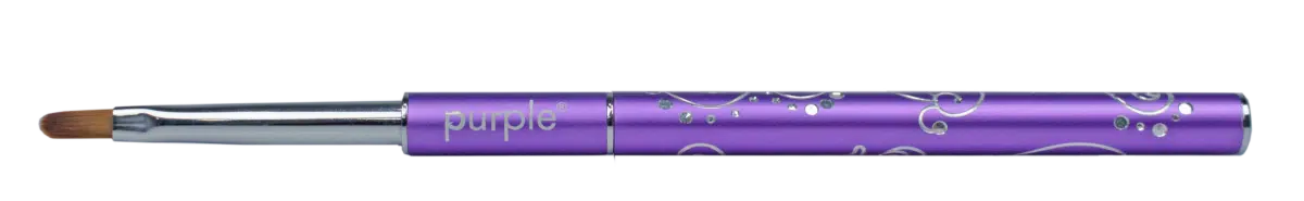 Purple Professional Nylon Gel Brush #2 Oval (metalen handle) (P580)