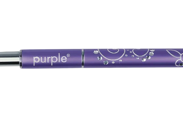 Purple Professional Nylon Gel Brush #4 Oval (metalen handle) (P568)