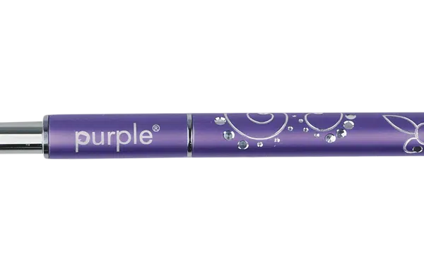 Purple Professional Nylon Gel Brush #6 Oval (metalen handle) (P569)