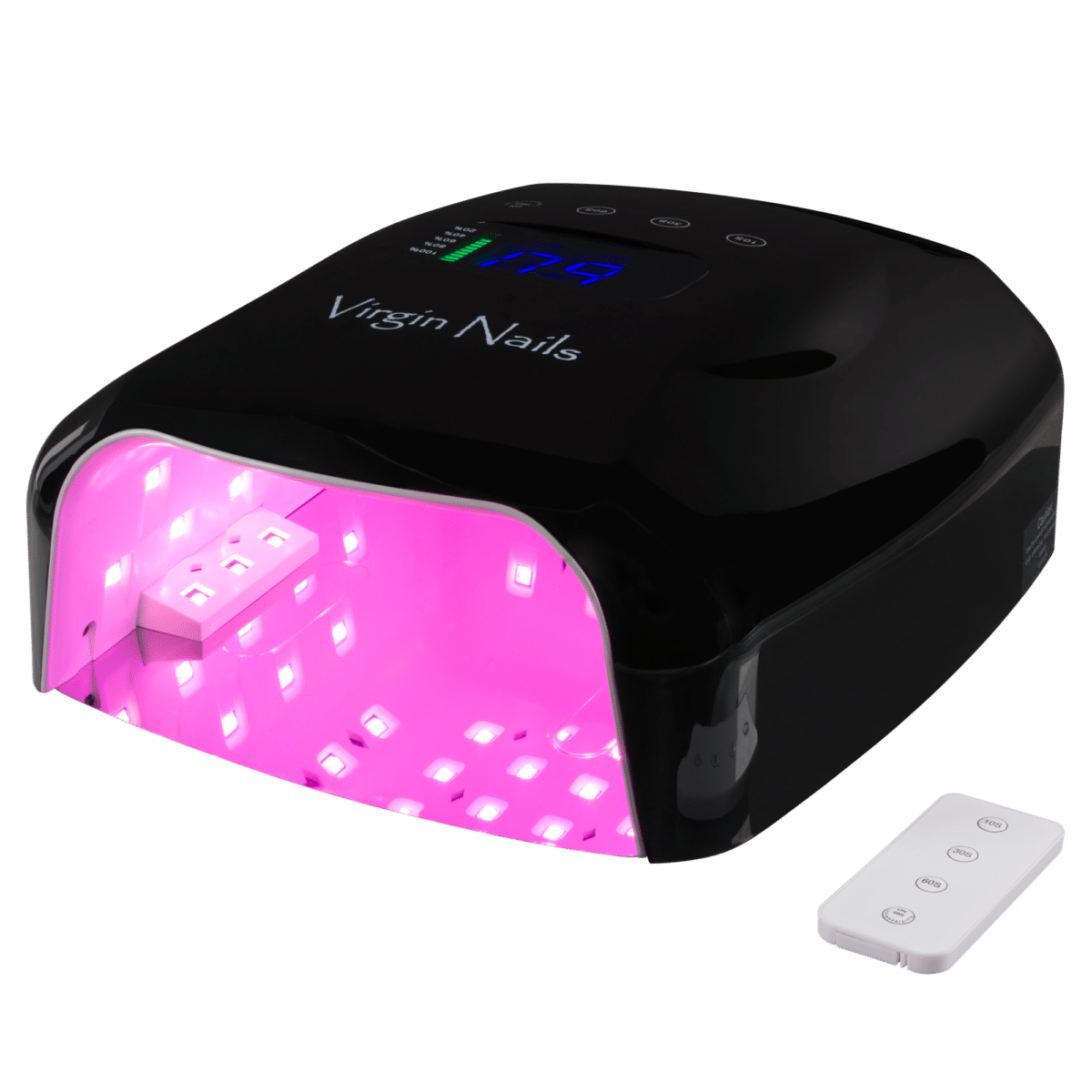 Virgin Nails Draadloze UV/LED Lamp zwart (met duimsteun) Virgin Nails Draadloze UV/LED Lamp zwart (met duimsteun)