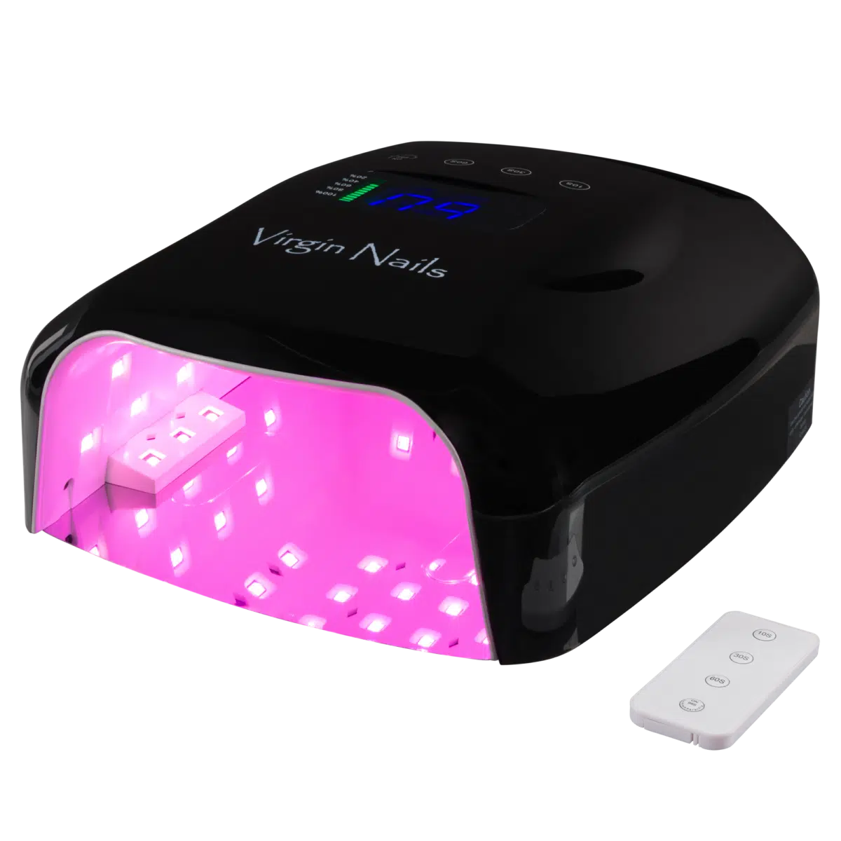 Virgin Nails Draadloze UV/LED Lamp zwart (met duimsteun)
