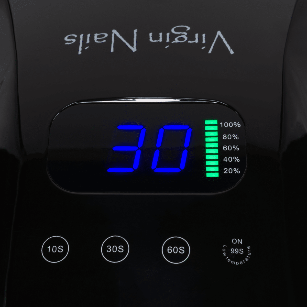 Virgin Nails Draadloze UV/LED Lamp zwart (met duimsteun)