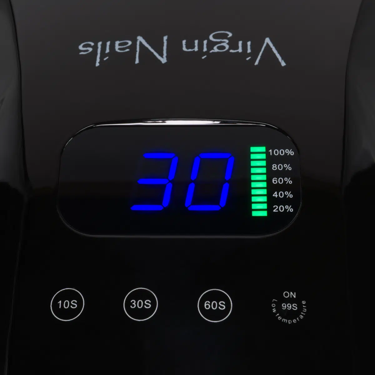 Virgin Nails Draadloze UV/LED Lamp zwart (met duimsteun)