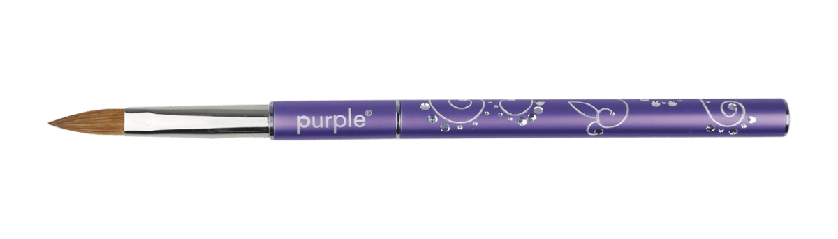 Purple Professional Acrylic 75% Kolinsky Brush #8 Oval (metalen handle) Purple Professional Acrylic 75% Kolinsky Brush #8 Oval (metalen handle)