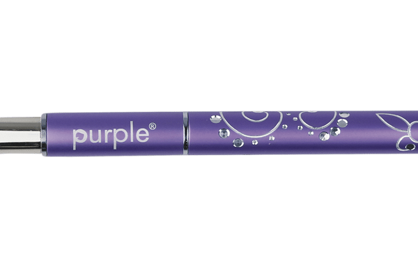 Purple Professional Acrylic 75% Kolinsky Brush #8 Oval (metalen handle)