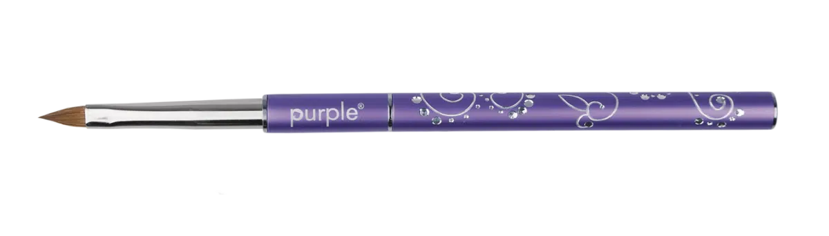 Purple Professional Kolinksy Acrylic Brush #4 Oval (metalen handle)