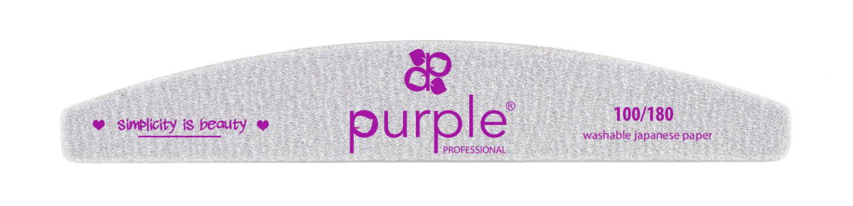 Purple Professional Nail File Moon 100/180 Japanese Paper (P3005)