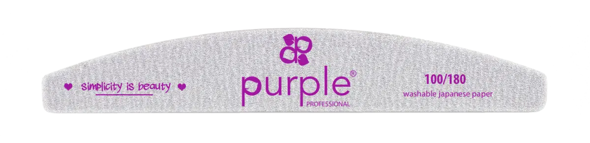 Purple Professional Nail File Moon 100/180 Japanese Paper (P3005)