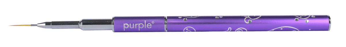 Purple Professional Nylon Nailart Thin Strokes Brush 12mm (metalen handle) (P773)
