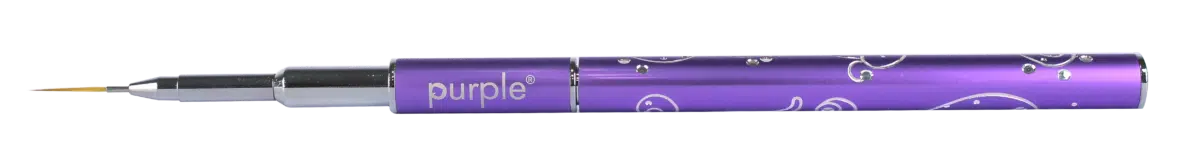 Purple Professional Nylon Nailart Thin Strokes Brush 12mm (metalen handle) (P773)