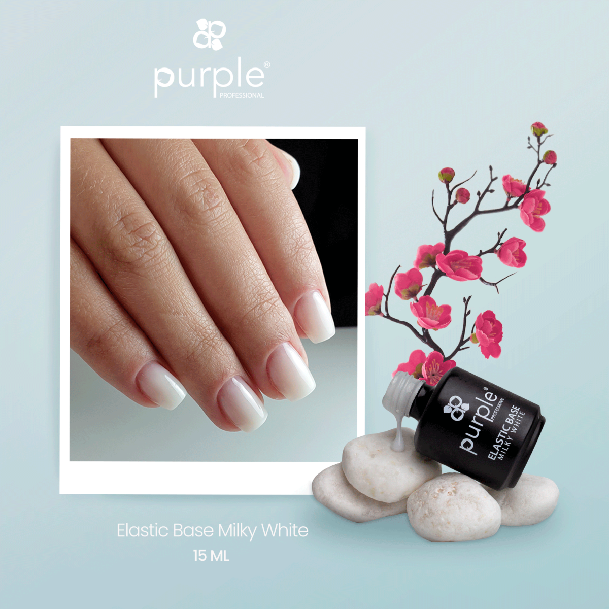 Purple Professional Elastic Base "Milky White" 15ml
