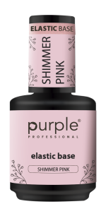 Purple Professional Elastic Base "Shimmer Pink" 15ml