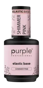 Purple Professional Elastic Base "Shimmer Pink" 15ml