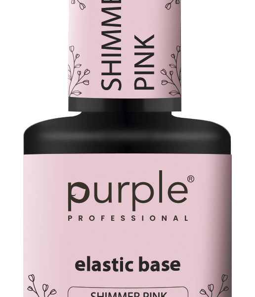 Purple Professional Elastic Base "Shimmer Pink" 15ml