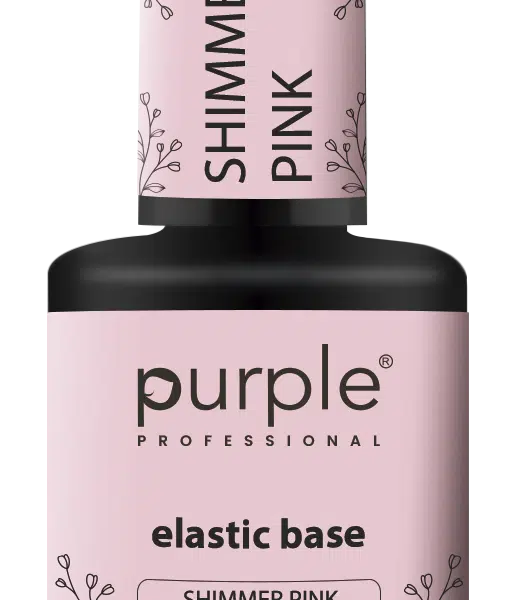 Purple Professional Elastic Base "Shimmer Pink" 15ml