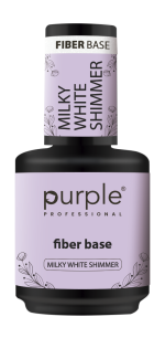 Purple Professional Fiber Base "Milky White Shimmer" 15ml