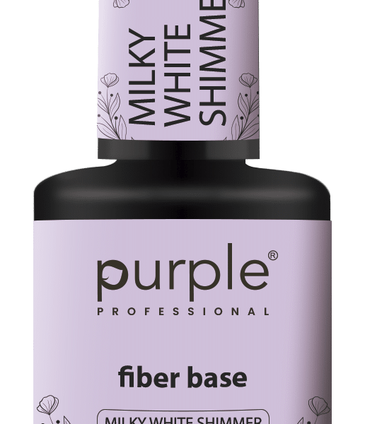 Purple Professional Fiber Base "Milky White Shimmer" 15ml