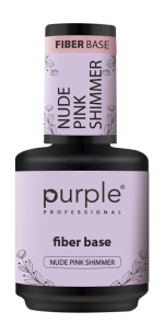 Purple Professional Fiber Base "Nude Pink Shimmer" 15ml