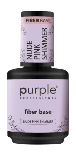 Purple Professional Fiber Base "Nude Pink Shimmer" 15ml