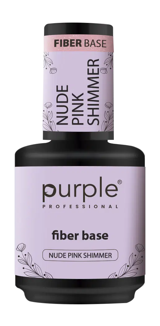 Purple Professional Fiber Base "Nude Pink Shimmer" 15ml Purple Professional Fiber Base "Nude Pink Shimmer" 15ml