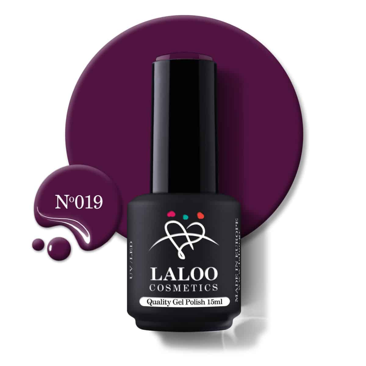 Laloo Gelpolish Dark Purple Cherry No.019 - 15ml