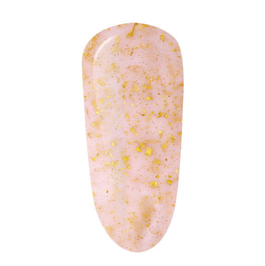 Purple Professional BIB Builder In Bottle - Pink Gold Flakes 15ml